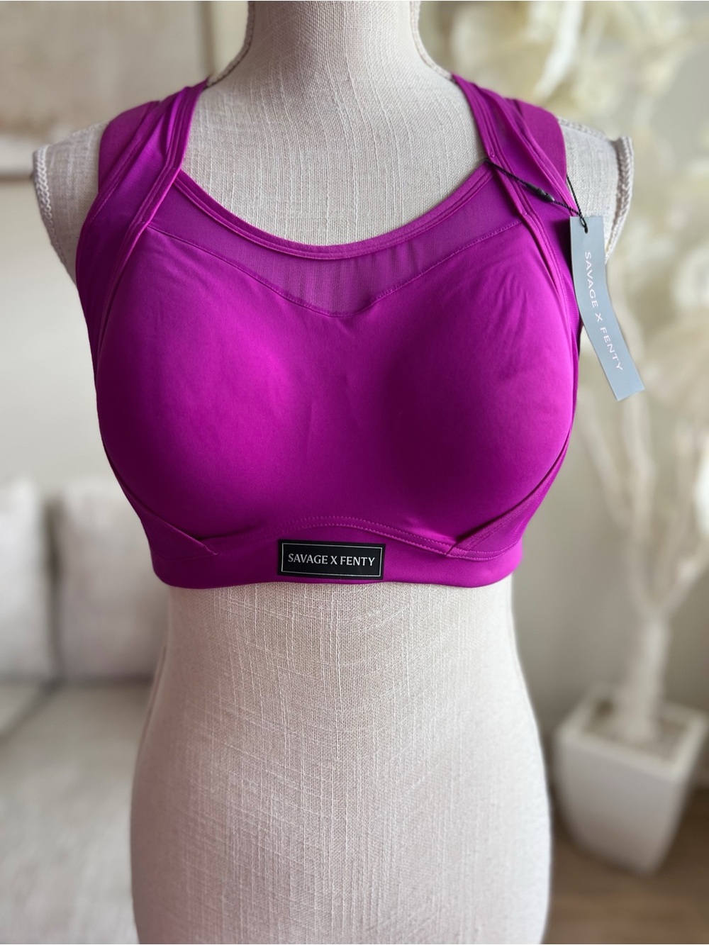 Savage X Fenty Breakthru High Impact Sports Bra Magenta Purple Size 36D